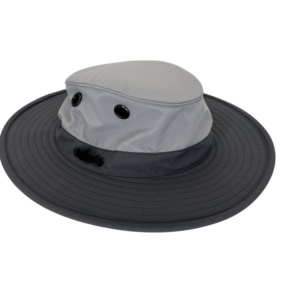 Tilley Nomad Hat Brimmed Sun Hat Outdoor UPF Water Repellent Gray Ties